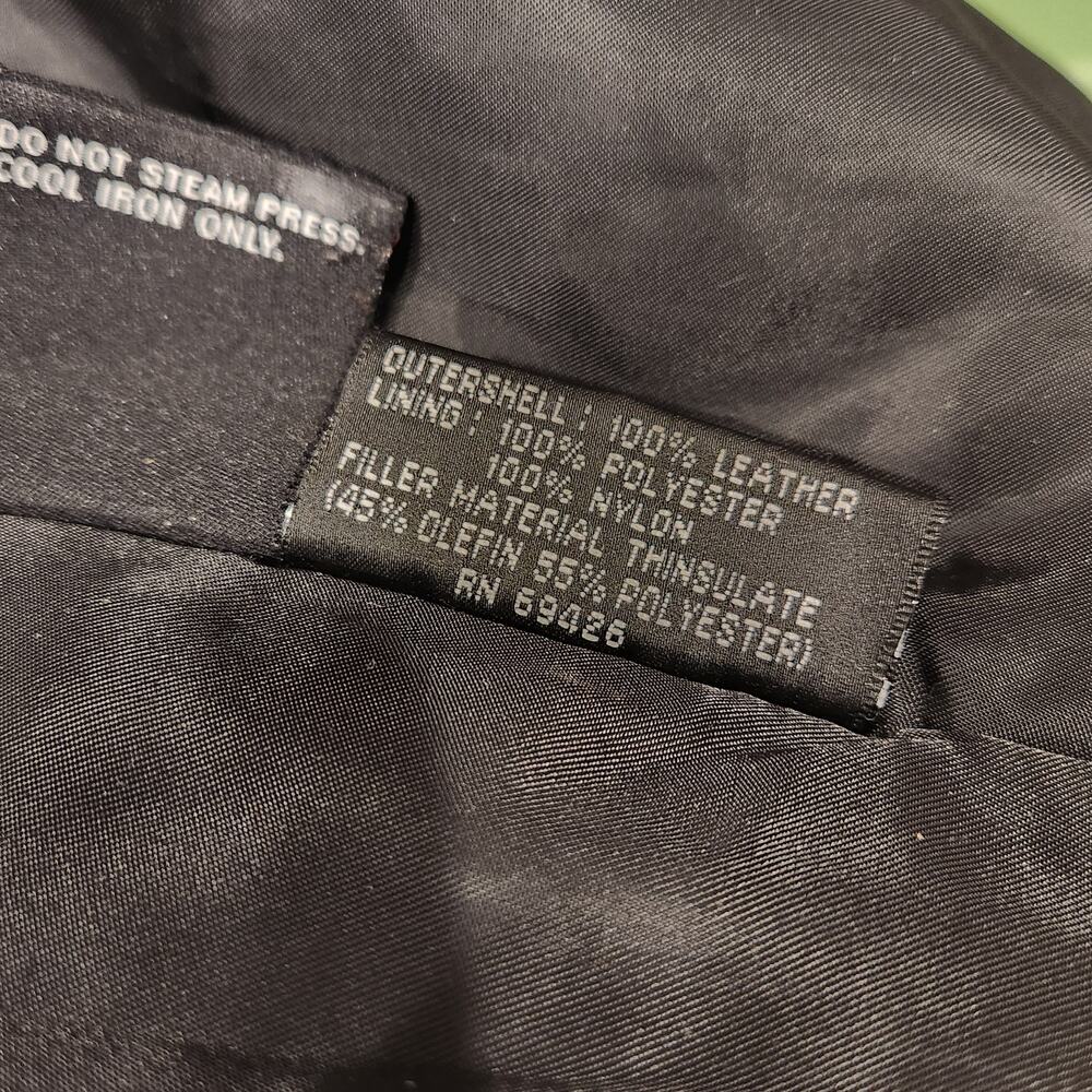 Vintage Wilsons Leather lined black car coat size medium - Picture 11 of 11
